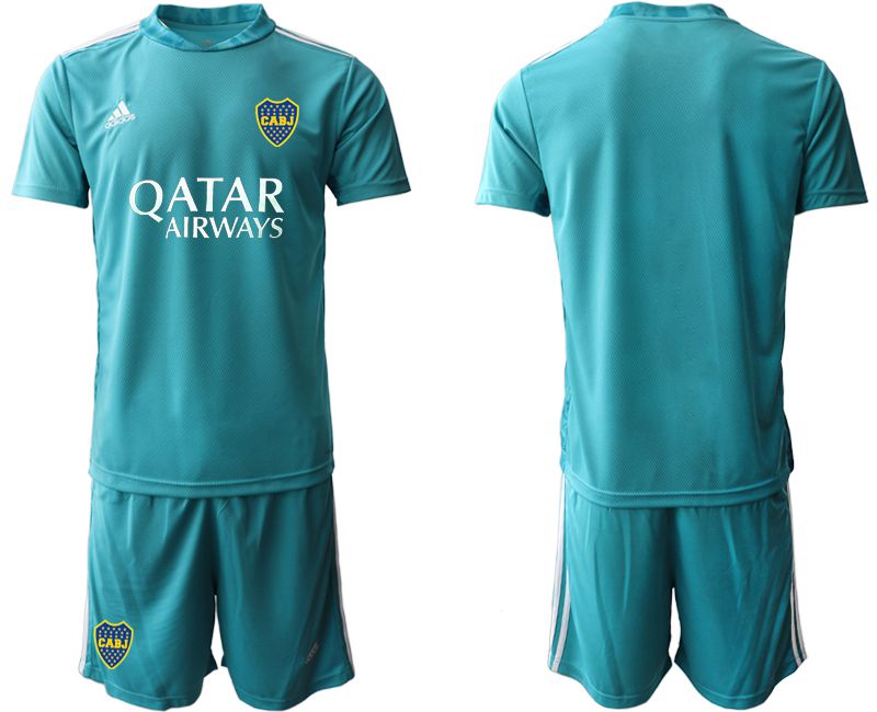 Men 2020-2021 Club Boca juniors goalkeeper lake blue blank Adidas Soccer Jersey